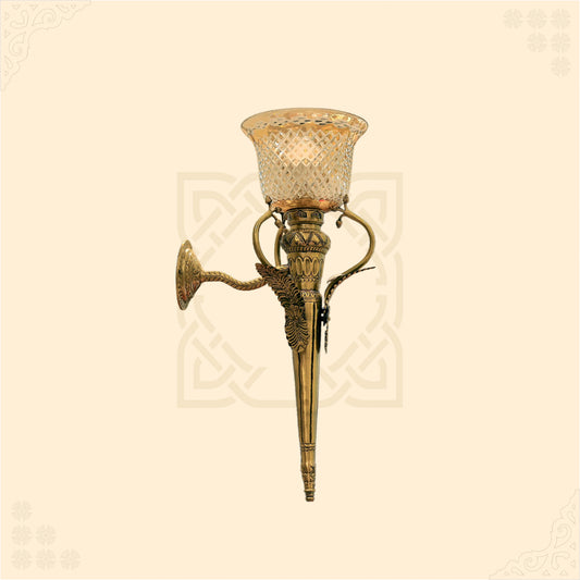 Antique Brass Torch Sconce
