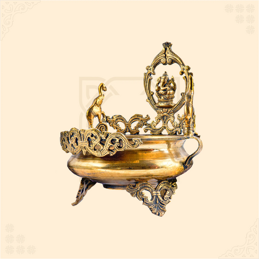 Ganesha Urli with Peacock