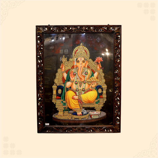 Ornate Tanjore Ganesha Painting