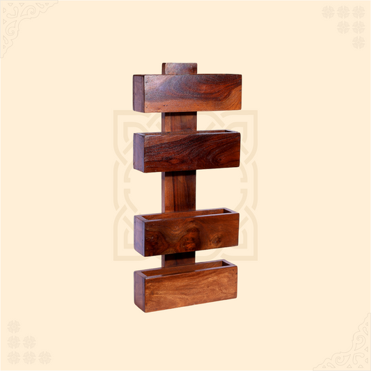 Rustic Wooden Wall Planter