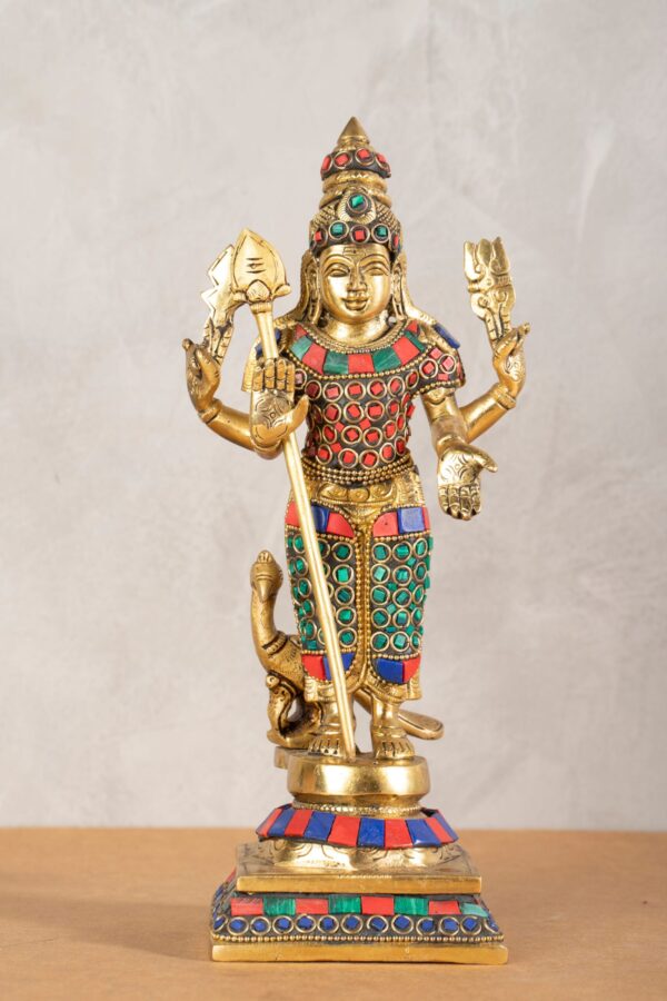 Murugan Brass with Stone