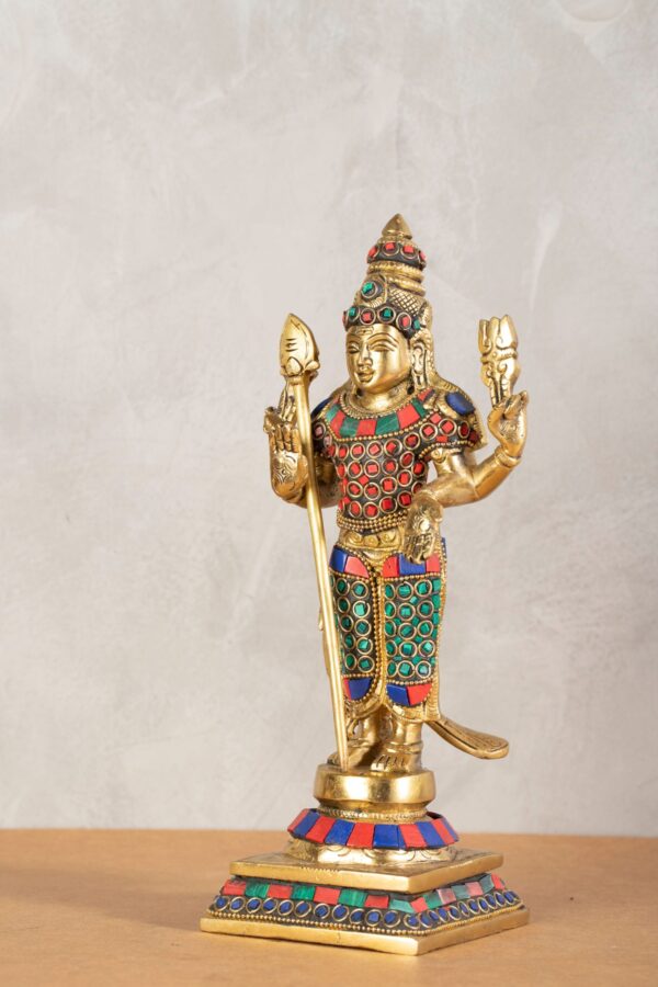 Murugan Brass with Stone