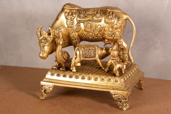 Nandhi with Peacock and Calf