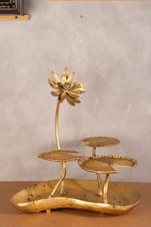 PR-BR-061A Water Lily Flowers Stand