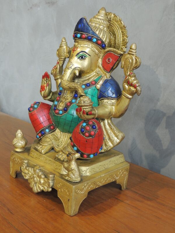Stone Sitting Ganesha