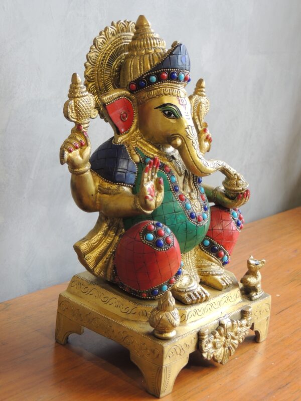 Stone Sitting Ganesha