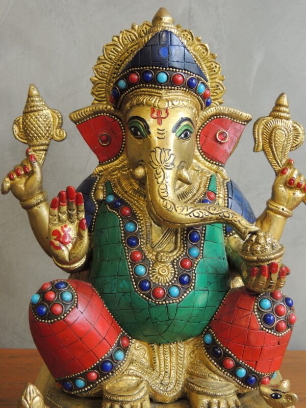 Stone Sitting Ganesha